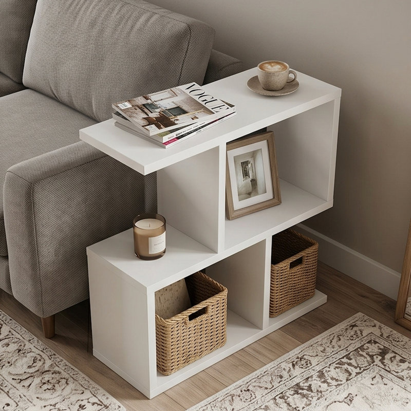 End Table, White Wood