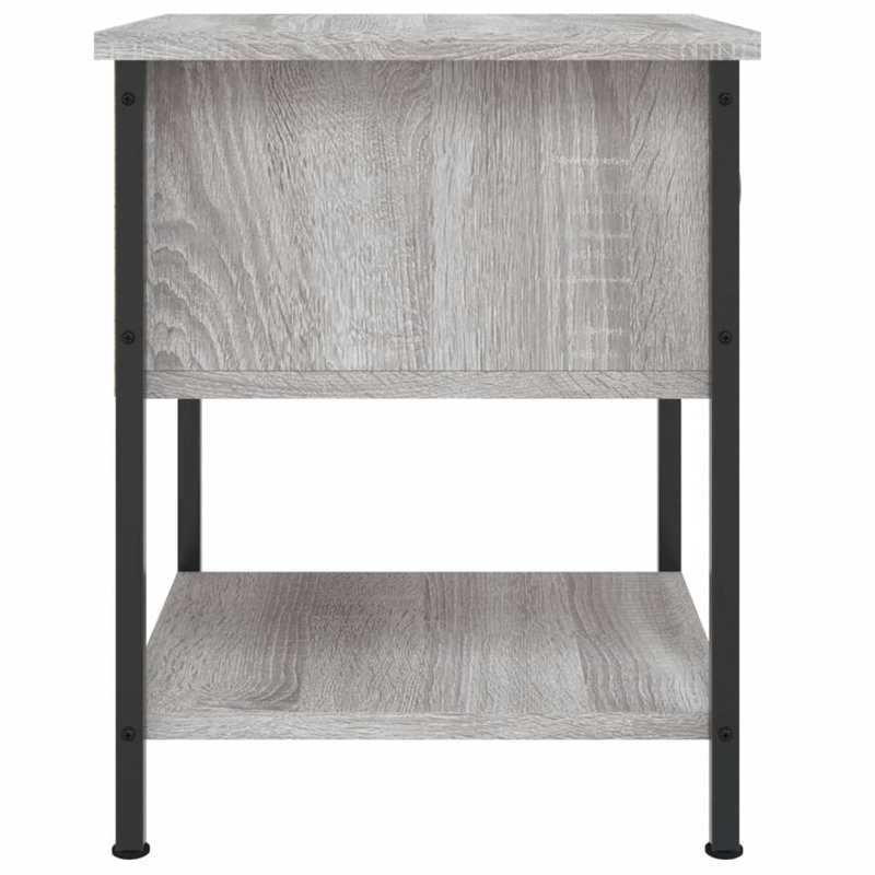 Bedside Tables 2 pcs 34x35,5x45 cm Engineered Wood, Grey Sonoma