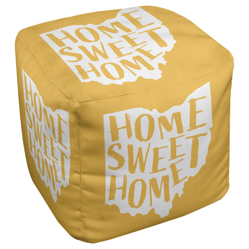 Repose-pieds à cubes ohio the home, Jaune