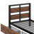 Metal Twin Platform Bed with Two Storage Drawers and Rotatable TV Stand-93308827