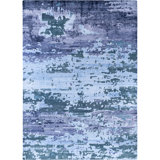Overdyed One-of-a-Kind Rectangle 9' X 12'4" Hand Knotted Area Rug