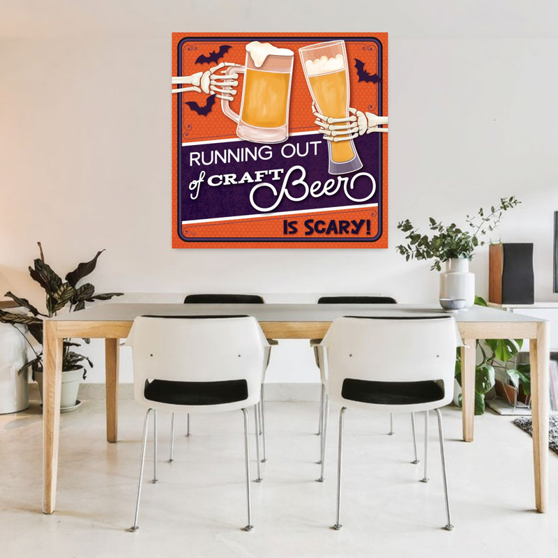 Art contemporain à la chauve-souris, H 36 po x l 36 po