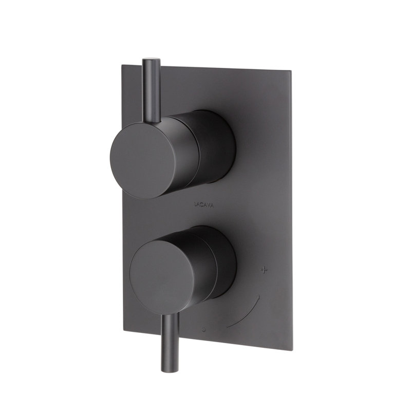 Cigno Progressive Pressure Balancing 3-Way Diverter Mixer, Matte Black