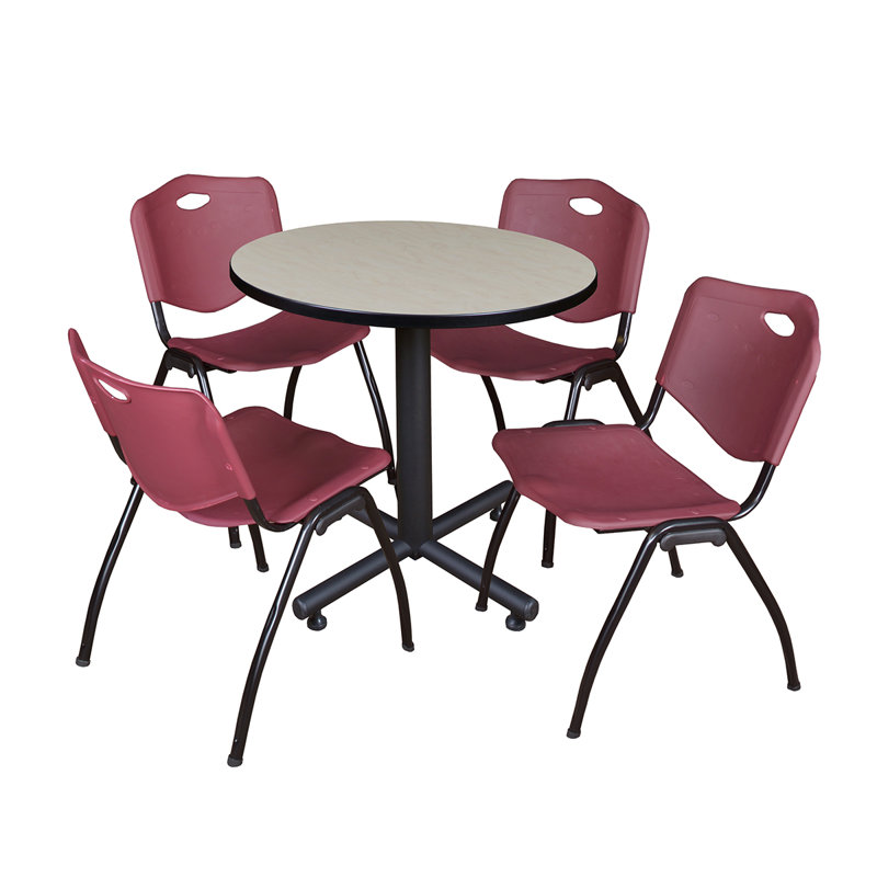 Table de salle de repos Nicklo, Bourgogne, 29" H x 30" L x 30" D, Érable
