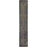Hand-Knotted High-Quality Rust and Navy Runner