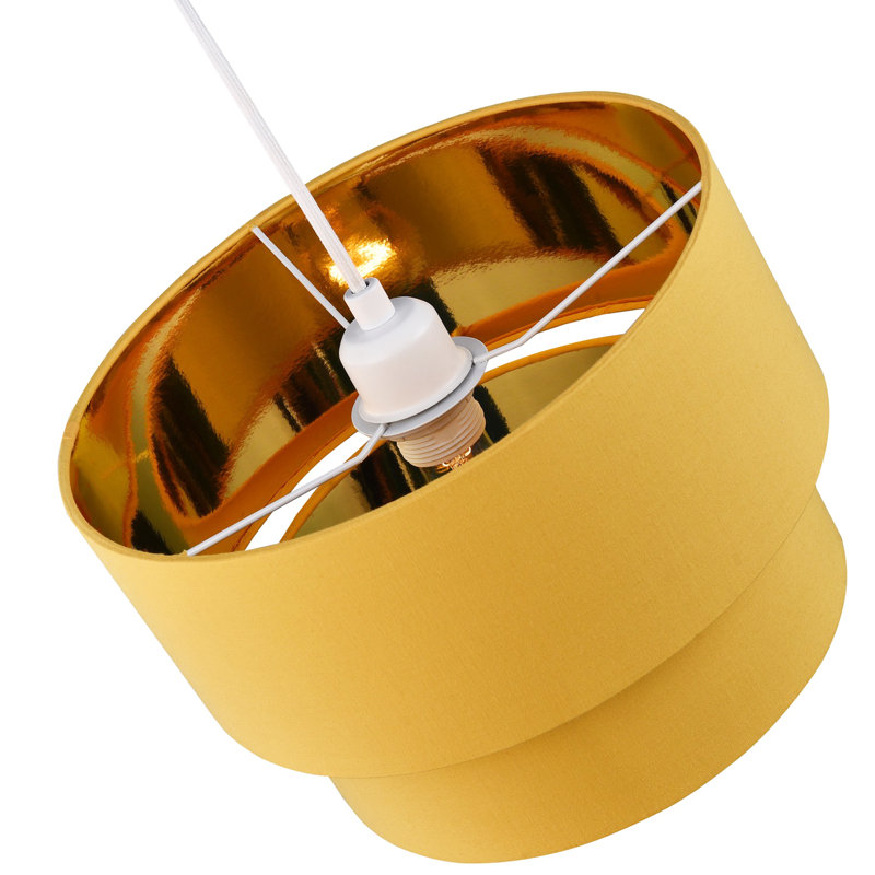 Cotton Drum Pendant Shade ( Screw On ), 20" H x 30" W x 30" D, Yellow