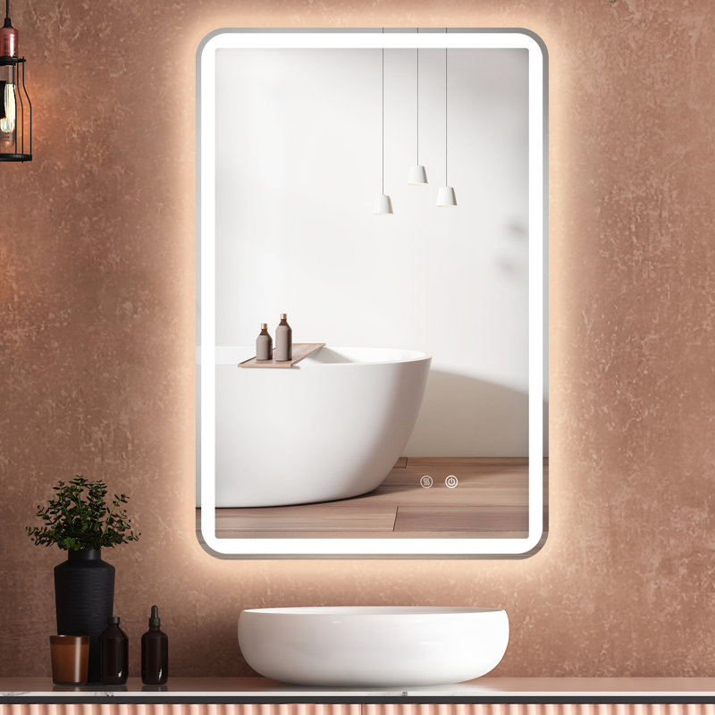 Miroir mural de salle de bain Jaydehn, 36 po x 24 po