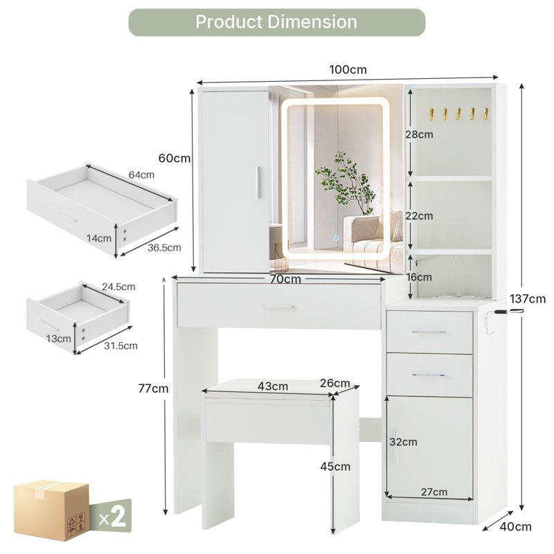 Dressing Table with Mirror