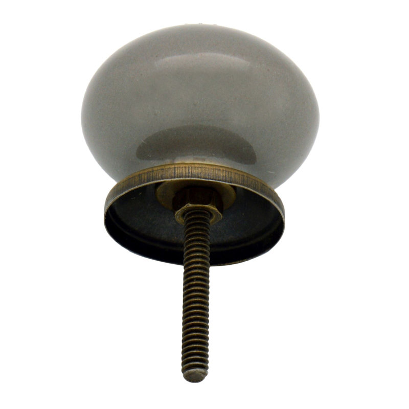 Nicola Spring - Round Ceramic Cabinet Knobs, Grey