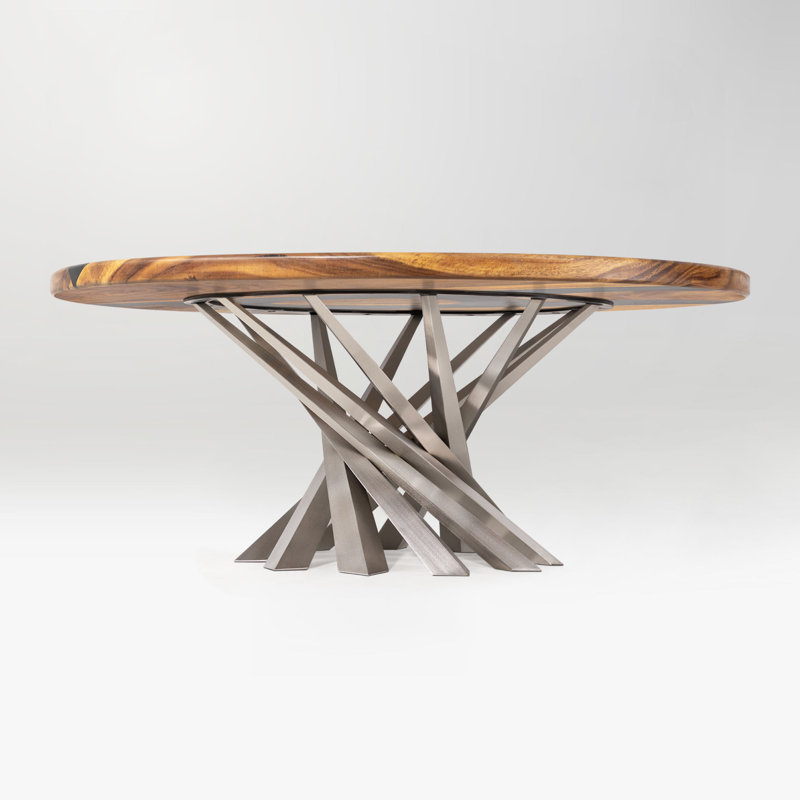 Base de table basse Filar, Brun, Argent argent