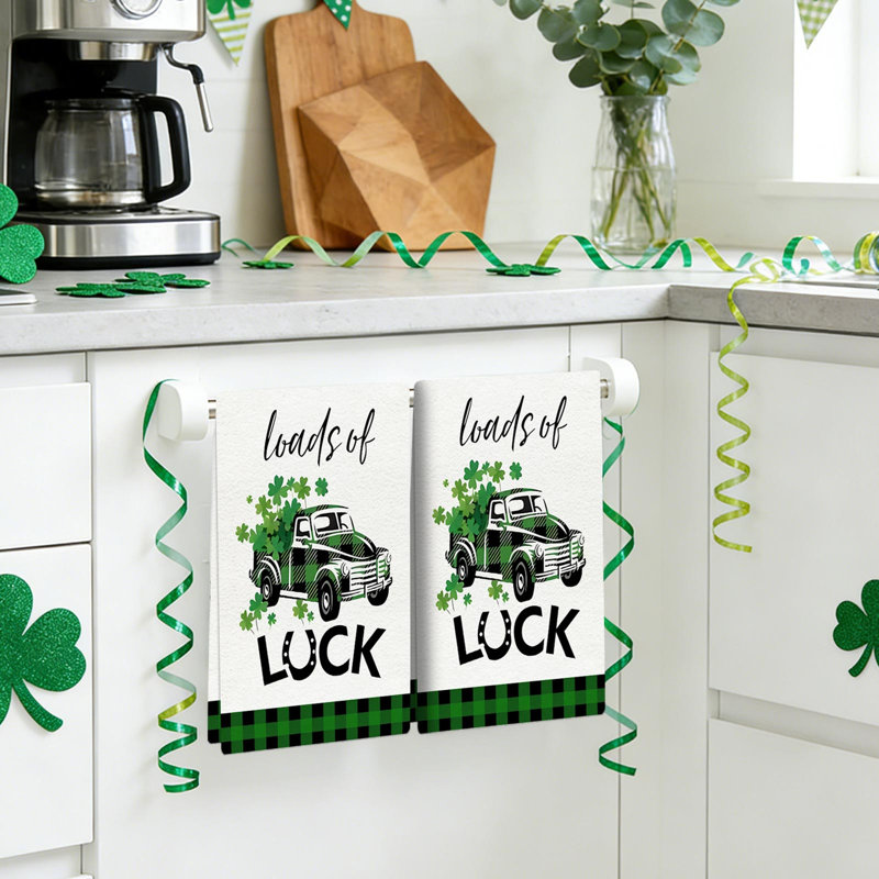 Bathroom And Kitchen Polyester Towel, Versatile Dishcloth And Cleaning Rag For Daily Use, 26x17.7in Green, B