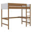 Lit mezzanine simple tapissier avec bureau Kimmberly