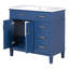 Meuble-lavabo moderne avec lavabo en résine, 2 portes à fermeture douce et 4 tiroirs-186278454