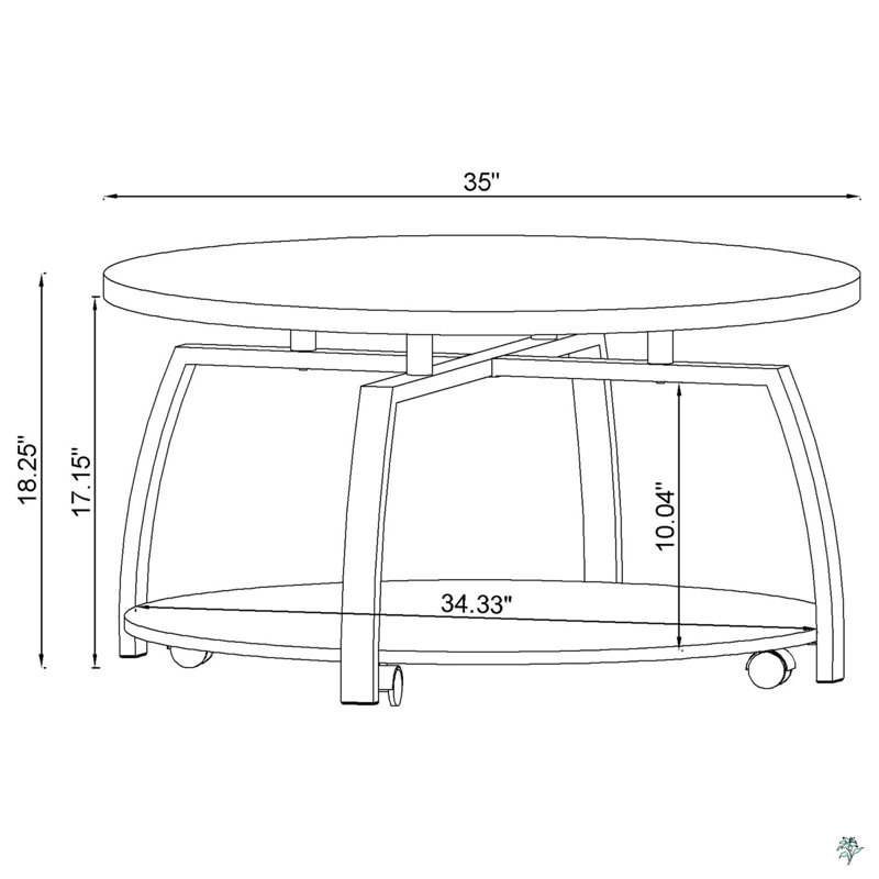 Nickel Round Coffee Table