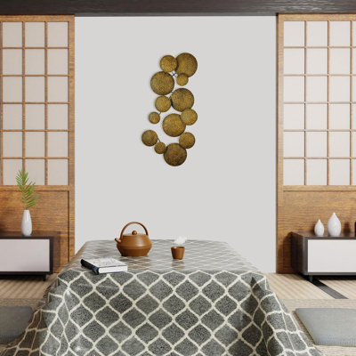 Elegant Decorative Metal Wall Accessory, Black Finish, 27.6 x 25.9 inches | 100% Metal Construction, Thickness: 0.06 inches | Lightweight at 2.0 lbs, Easy Wall-Mount Design | Perfect for Modern Home Decor & Art Display