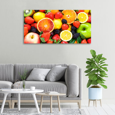 Colorful Fruits - No Frame Print on Canvas