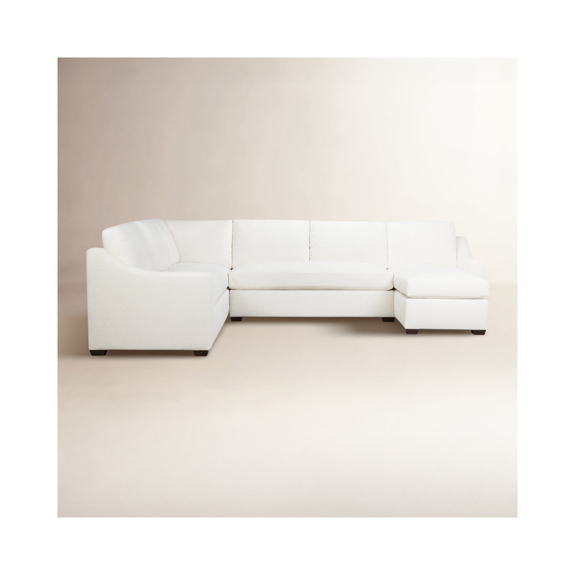 Cranbrook Upholstered U-Sectional, Left Hand Facing, Nomad Snow Crypton® Chenille