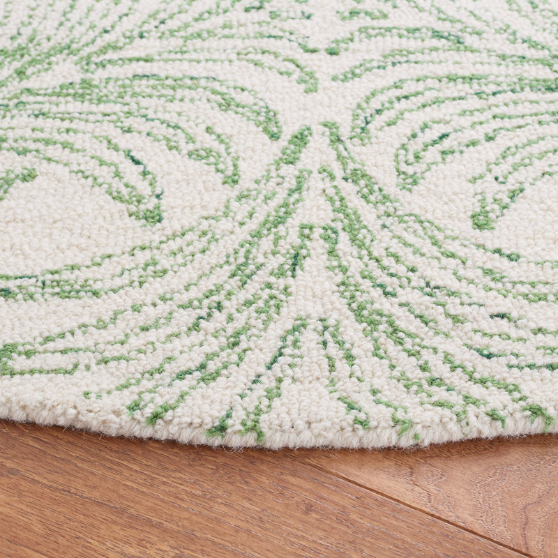 Tapis floral touffeté à la main Jalayiah, Rectangle 4 pi x 6 pi