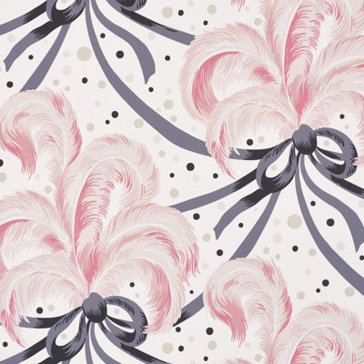 Plumes Et Rubans Wallpaper