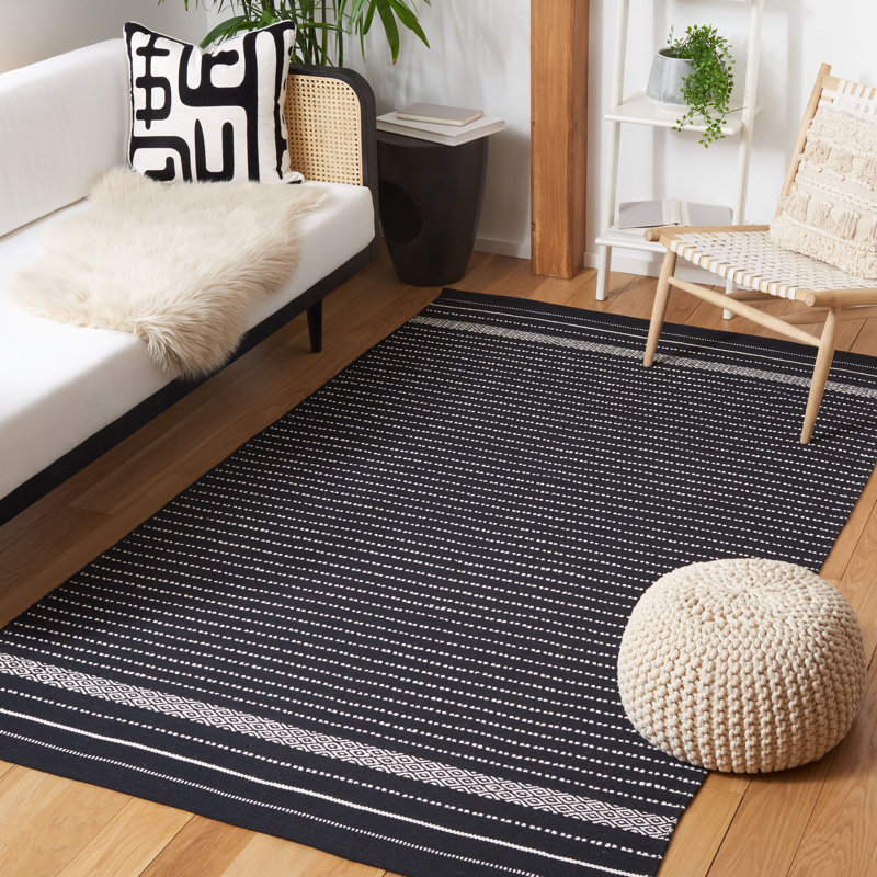Josie Flatweave Cotton Striped Indoor Rug, Rectangle 4' x 6'