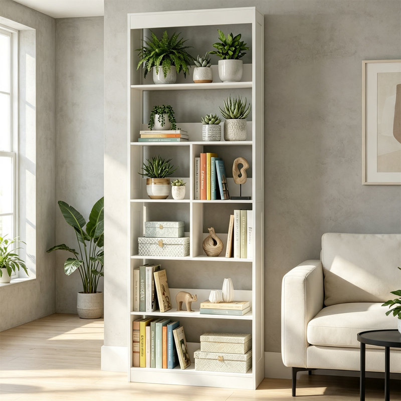 180cm H x 68cm W Bookcase, White