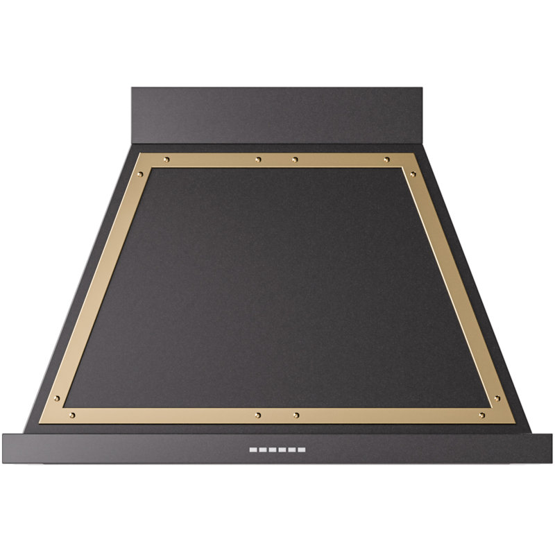 ILVE Nostalgie II Noblesse 36 in Range Hood, Glossy Black/Brass