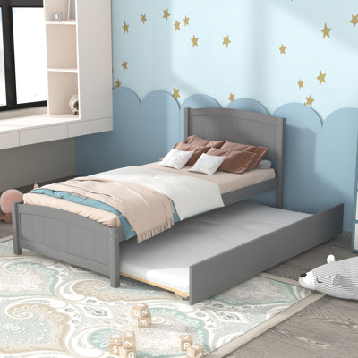 Lit plateforme simple avec lit gigogne Murtibai