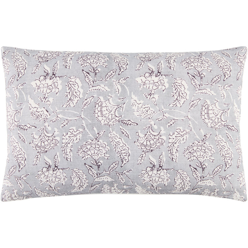 Erica Caigan Accent Pillow, Polyester, Slate/White