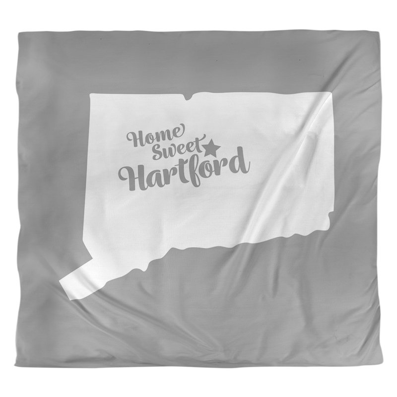 Housse de couette hartford connecticut, Housse de couette pour grand lit, Gris, Polyester brossé