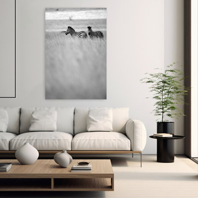 Art contemporain contemporain avec paysage zébré serein et élégant