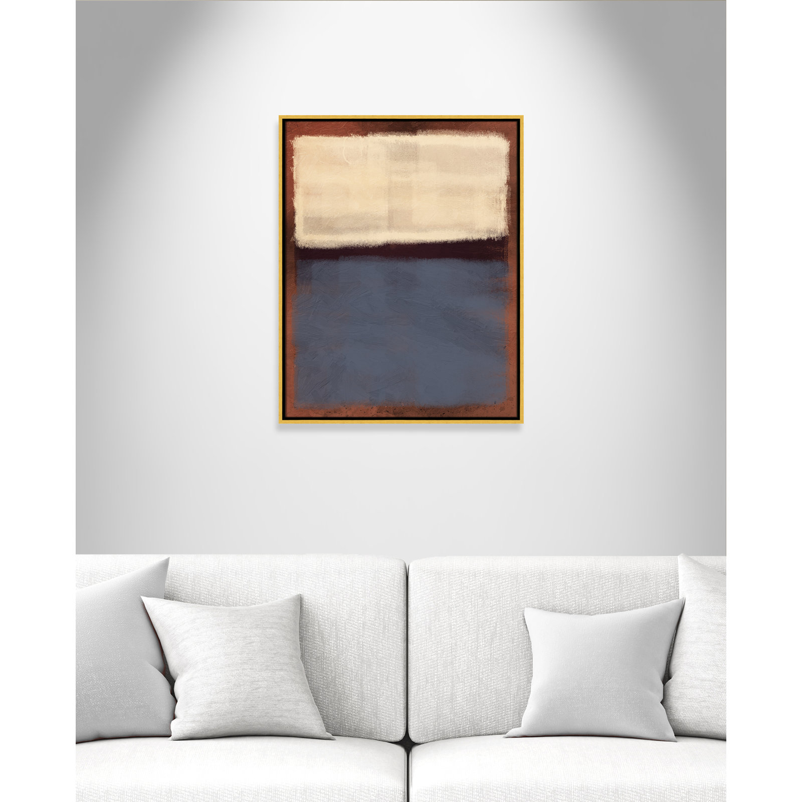 Coronado "Alabaster Burst" Painting, 29.5" H x 23.5" W x 2" D, Gold Framed