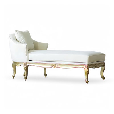 Chaise longue de style français en velours et bois de bouleau pour la chambre et le salon