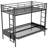 Twin Over Full Metal Bunk Bed, Multi-Function,Black