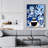 Blue Vases - Black Minimalist Canvas for Home Decor