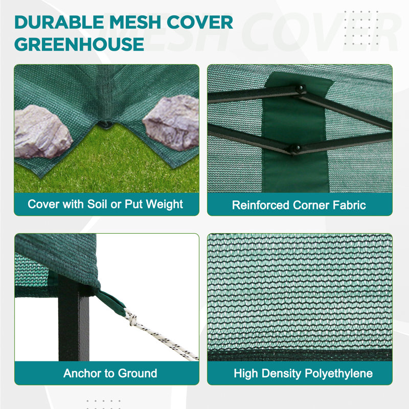 Eagle Peak 10x10 Green Mesh Portable Pop-Up Greenhouse