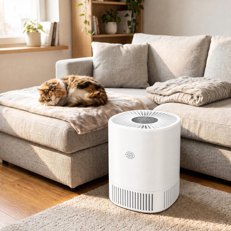 Air Purifier with HEPA H13 Filter, White, 25cm