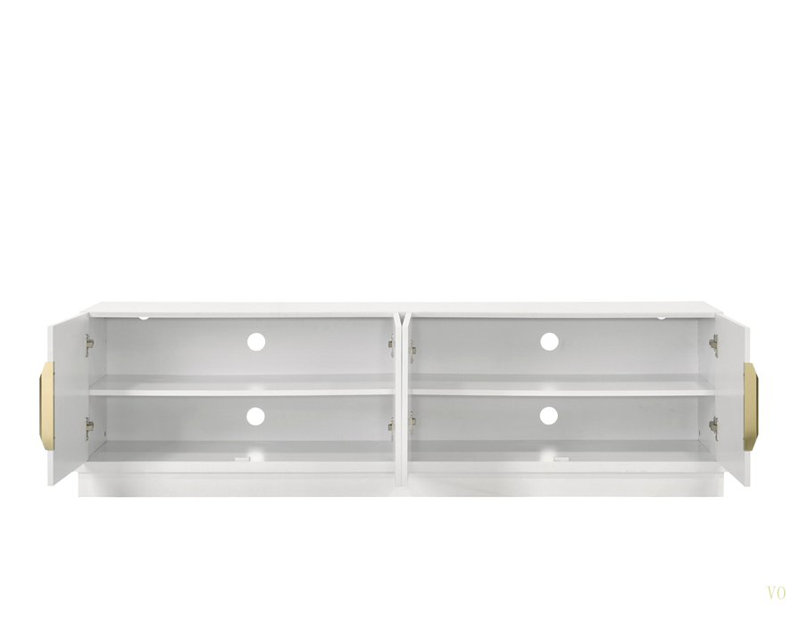 Palmer 70"W  4-Door TV Stand, Durable & Space-Saving Design, Elegant Decor For Living Room & Bedroom