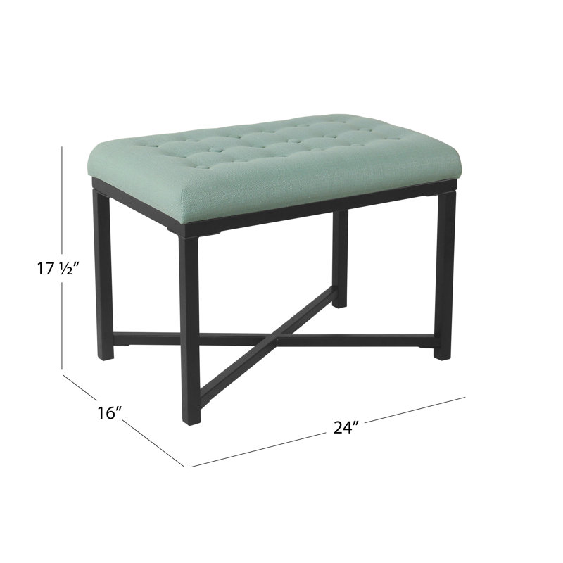 Bridgegate Upholstered Bench, Aqua Woven