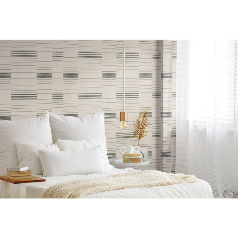 Rouleau de papier peint l 27 pi x l 27 po dashing, Noir / Beige