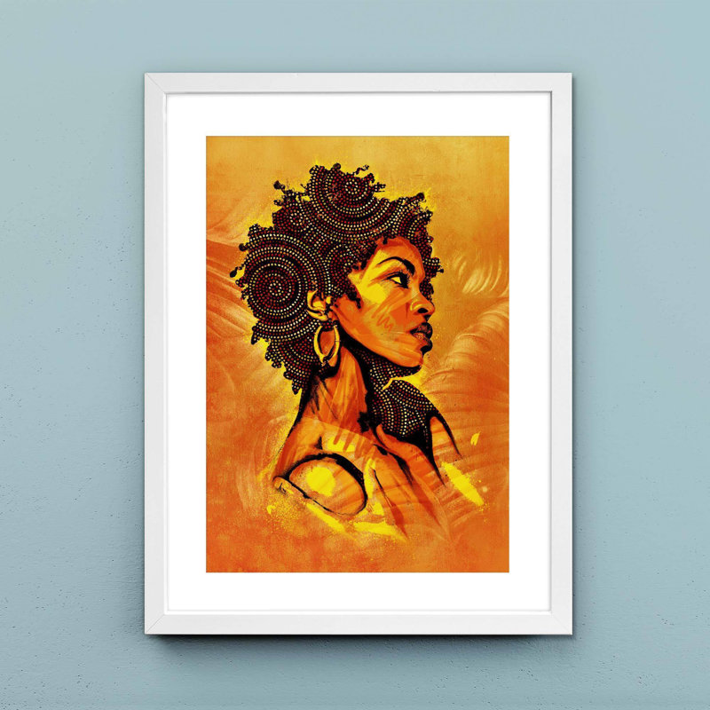 Lauryn Hill - Print on Canvas, Matte Black/White Framed, 71.2cm H x 50.8cm W x 5cm D