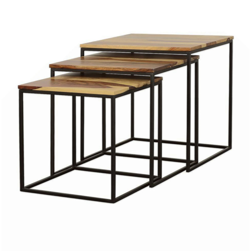 Ensemble de 3 tables gigognes