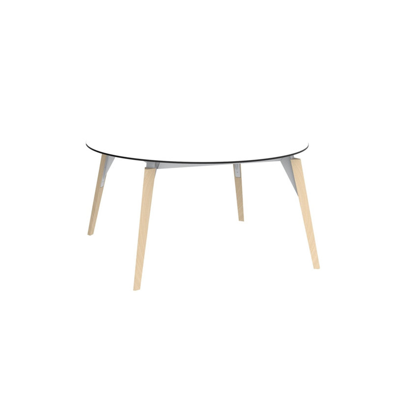 Faz Wood Lounge Table Edge Top, White, Natural, 47.25" W x 47.25" L