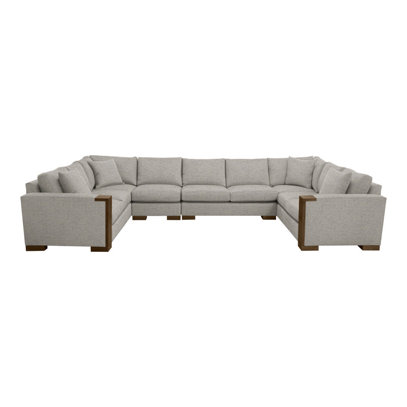 Michael Weiss 4-Piece Abingdon Sectional, Impala Storm, Havana