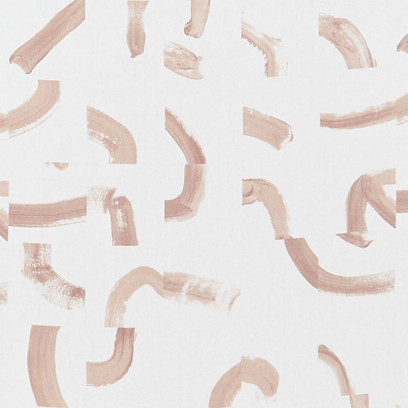 Tissu sépia Schumacher x Caroline Z Hurley, Corail