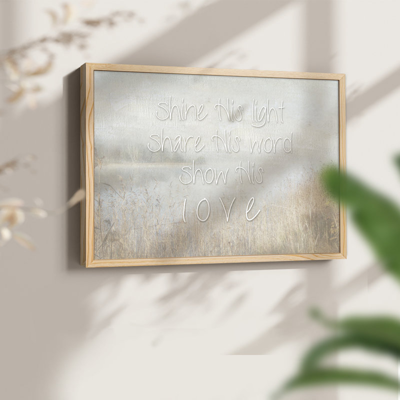 «Shine His Light», reproduction encadrée, Naturel, H 11 po x l 14 po