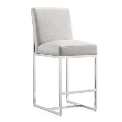 Baptista Upholstered Counter Stool with Metal Frame