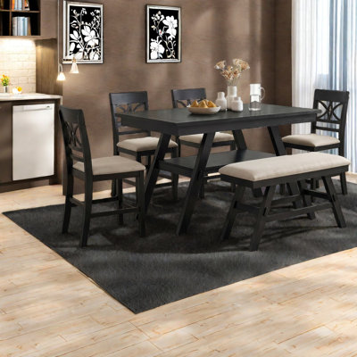 Storage Dining Table Sets(must Include Both Table And Chair), Wood Farmhouse Kitchen