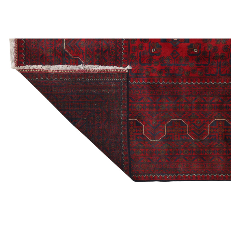 High-Quality Hand-Knotted Red Area Rug