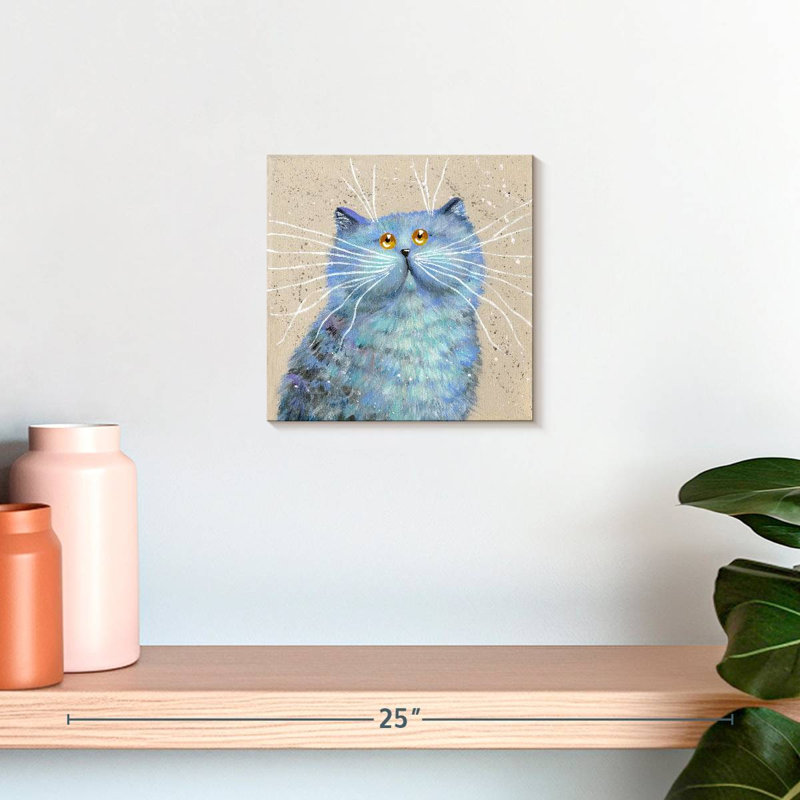 Brampt Blue Kitty, 10" H x 10" W