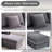 Merchelle 144.5"W 7 Piece Modular Sectional, Console, Cup Holders, USB Ports-1270084078